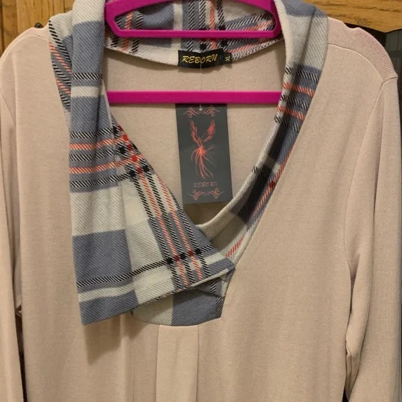 Reborn Plaid Accent Pink Dress - Picture 3 of 11